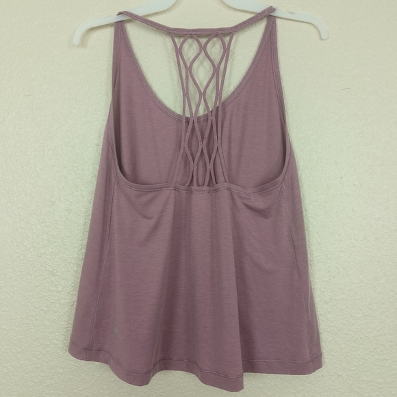LULULEMON love knot Sleeveless T-shirt with Cross Open Back Women's Pink size 6 - Picture 6 of 14